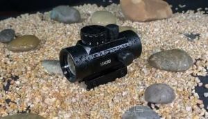 1x40 Tactical Red Dot Scope Sight Optical Point Illuminated Scope Red Green Dot Sight  with 11mm/20mm Mount and Battery