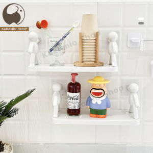 ชั้นวางของในห้องน้ำ ชั้นวางติดผนัง ชั้นวางของติดผนัง ชั้นวางของแบบติดผนัง ของตกแต่งบ้าน ไม่ต้องเจาะ ชั้นติดผนัง