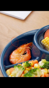 4 Grid Portion Plate Divided Snack Tray Dinner for Meals Fruits Diet Planning