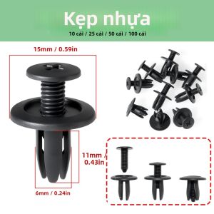 Đinh Tán Nhựa Ô Tô Toyota 6mm/8mm/10mm Kẹp Giữ Tấm Ốp Cửa Xe Phụ Kiện Cố Định Tấm Ốp Chốt Giữ Tấm Ốp