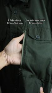 RIGI Kemeja Outdoor / Kemeja Lapangan / Kemeja Military / Kemeja Katun / Kemeja Tactical Lengan Panjang Pria Eagle