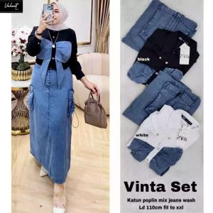 SETELAN WANITA VINTA SET JEANS