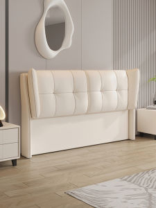 FANMEIDENG | Nordic Simple Solid Wood Leather Bed Headboard