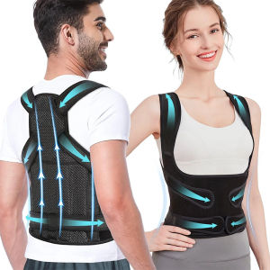 Back brace for men and women adjustable back and waist support belt shoulder posture support improves scoliosis