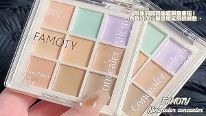 Bảng Che Khuyết Điểm 9 Ô FAMOTY Hỗ Trợ Làm Đều Màu Da Kem Triệt Sắc Chất Mềm Mịn Dễ Tán Lâu Trôi Giảm Thâm Hiệu Quả