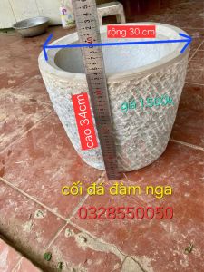 cối đá xanh nguyên khối