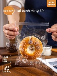 MEIDI | Food Grade Resealable Transparent Thick Bread Packaging Bags