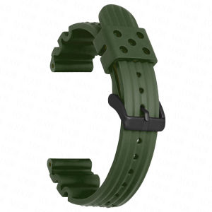 20mm 22mm Waffle Rubber Strap Belt Stainless Steel Buckle Men Sport Waterproof TPU Replace Watch Band for Seiko for Citizen Blue