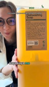 Eco-friendly Dishwashing Liquid Soap Lemon Scent WITH PUMP Biodegradable ecofriendly Stackable Container