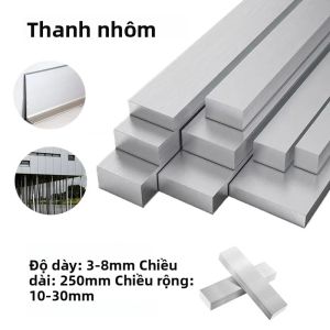 1 CHIẾC 6061 Thanh Nhôm Phẳng Hình Chữ Nhật Thanh Vuông Tấm Kim Loại Dải Kim Loại - Chọn Độ Dày 3mm 4mm 5mm 6mm 8mm