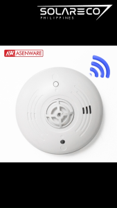 Asenware Wireless Smoke Detector White Battery Powered Fire Alarm Sensor Home Office Safety