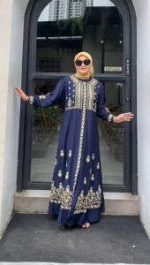 COD-READY INDIAN DRESS GAMIS WANITS TERBARU BAHAN LINEN BANGKOK IMPOR