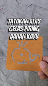 Tatakan Kayu Gelas Piring Mangkok Kayu / Hiasan Meja Alas Piring Gelas Anti Panas