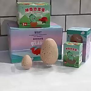 XDR | 4PCS Big Size Magic Crack & Hatching Dinosaur Eggs Water Grow Animal Novelty Educational Science Toy for Kids Birthday Gift