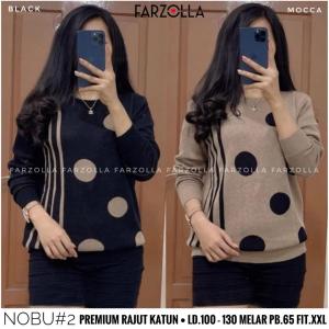 Kaos Wanita Rajut Katun Premium Fit to XXL (MELAR) / BAJU WANITA NOBU2