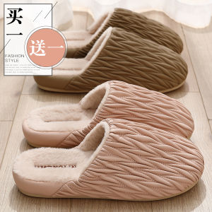 Mua Một Tặng Một Dép Cotton Cho Cặp Đôi Ấm Áp Chống Thấm Nước Dép Cotton Mùa Đông 2025 Dép Cotton Thoải Mái Cho Nam Và Nữ