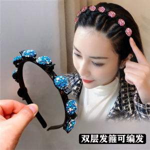 Elegant Hair Claw Headband Fixed Fringe Diamond Womens Style 2024 Hairpin Hair Accessories Korean Style Crystal Embellished