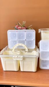 Aveline Kotak Penyimpanan Kulkas Untuk Makanan Storage Toples Box Persegi/ kotak Penyimpanan Makanan Kulkas Dengan Sekat Untuk Buah Sayur