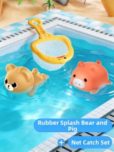 BABYSHOME | Bath Time Play Set Rubber Duck