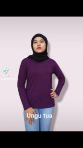 Baju Kaos Wanita Oneck Polos Lengan Panjang/serba 25rb Cuci Gudang!!!