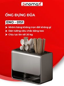 Hộp đựng đũa  Enomax đựng muỗng thìa nhà bếp treo tường hoặc để bàn chất liệu Thép Carbon cao cấp. Bảo hành 10 năm