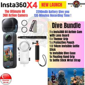 Insta360 X4 Action Camera with Invisible Dive Kit - 1 Yr Warranty