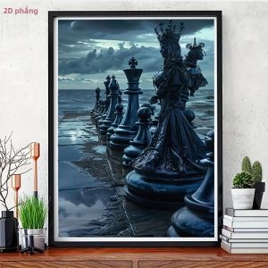 Tranh Sơn Dầu Theo Số 60x75cm Phong Cách Tối Màu Tranh Vẽ Kỹ Thuật Số Tự Làm Trên Vải Bố Không Khung Bộ Dụng Cụ Trang Trí Nhà Cửa