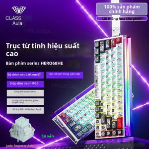 Bàn Phím Chơi Game Cơ Học Có Dây AULA HERO 68HE RGB Với Các Công Tắc Từ Tính Có Thể Tùy Chỉnh Thiết Kế Công Thái Học Để Sử Dụng Trên Máy Tính Để Bàn Và Máy Tính Xách Tay Thể Thao Điện Tử
