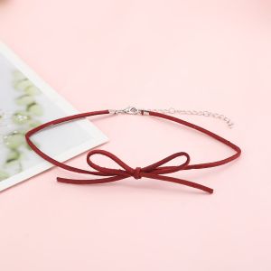 Red Gorgeous & Sweet Handmade Lace Choker Necklace