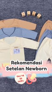 (SET 3PCS) Setelan Bayi Fawa UK 0-3 Bulan / Set Baju Bayi Newborn 0-6 Bulan Atasan Celana Lengan Panjang Pendek Anak Perempuan Baju Tidur Kado Gift alinkidos