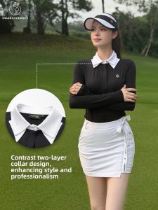 SWAN LOVE GOLF | Slim Fit Color Block Golf Suit