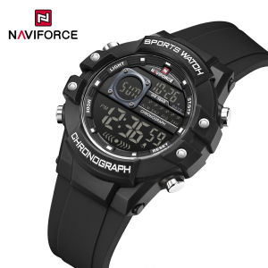 NAVIFORCE Original  Watches for Men LCD Dial Luminous Calendar Date 50m Waterproof Sports Watch Boys Mens Brand New Watches NF6102