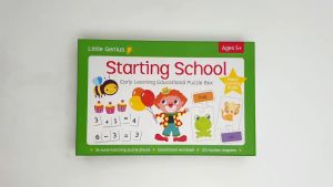 Starting School Puzzle Book Box with Workbook & Magnets for Kids to Learn Numbers & Words