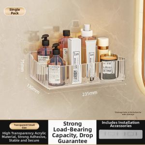youqin | Wall-Mounted Bathroom Storage Shelf No-Drill