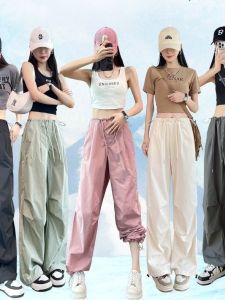 High Waist Wide Leg Sport Pants Women Casual Loose Trousers Spring Summer Autumn Quick Dry Workwear Trousers Parachute Pants
