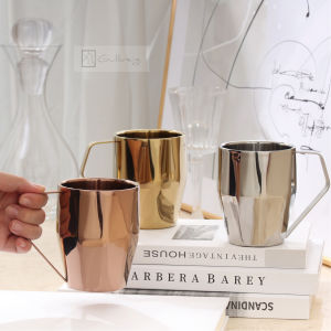 Double Layer 304 Stainless Steel Gold Color Office Coffee Milk Tea Beer Drinking Cup High Aesthetic Value GULLVEIG Brand