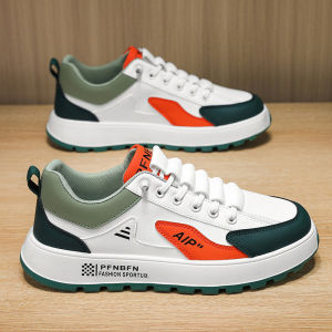 Mens Pilot Casual Shoes Soft Bottom Board Shoes Spring 2025 New Style Comfortable Breathable round Toe Thick Heel PVC Outsole