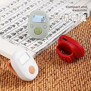 Mini Finger Counting Ring Hand Press Charging Electronic Digital Display Night Light 8 Channel Counter Suanjie Hardware Tools