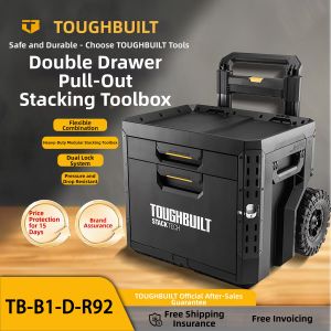 Toughbuilt | Stackable Double Drawer Wheeled Tool Box