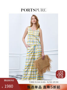 Comfortable Plaid Wide Leg Pants Holiday Style Casual Straight Leg Pants Natural Waist Silk Blend Fabric Portspure Womens Clothing