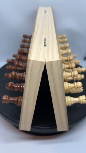 Magnetic Wooden Chess Board Game Set Crafted Chess Piece Portable Foldable In Various Sizes For Kids Perfect As Gift Set