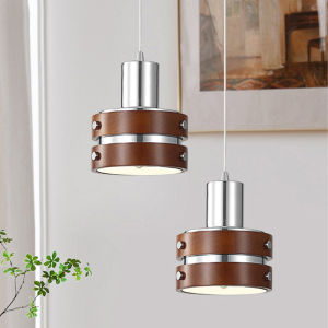 Nordic LED Pendant Light Modern Wood Hanging Lamp Indoor Lighting Room Decor Chandeliers For Living Room Bedroom Bedside Hotel