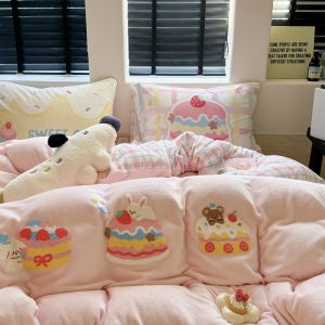 Thick Warmth Milk Velour 4-Piece Set