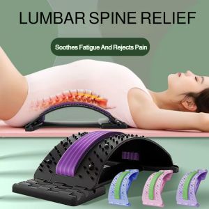Magnetic Therapy Acupuncture Back Massager Lumbar Stretcher Tractor Back Pain Relieve Back Posture Corrector Deeply Relax Muscles Promote Blood Circulation Relieve Back Fatigue