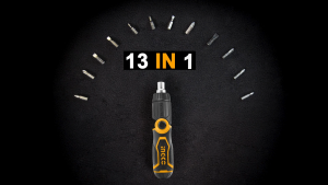 INGCO 13 IN 1 RATCHET SCREWDRIVER SET | FOLDING HANDLE | AKISD1208