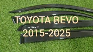 กันสาด คิ้วกันสาด คิ้วประตู คิ้ว ดำทึบ รุ่น 4ประตู โตโยต้า รีโว้ Toyota Revo 2015 2016 2017 2018 2019 2020 2021 2022 2023 2024 ใส่ร่วมกันได้ ABS