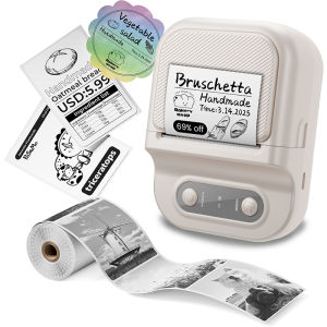 Mini Portable Thermal Printer Self-adhesive Label Printer Portable 12-58mm Label Makers For Home/Office/Business As B21 P50 M110