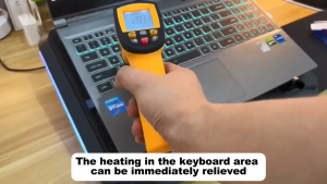 NOXIER Powerful Turbo-Fan RGB Laptop Cooling Pad with 6 Speeds 3000RPM Laptop Cooler Suit for 15-21inch