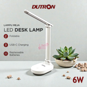 DUTRON LED Desk Lamp Lampu Meja Belajar Lipat Touch Screen Rechargeable 2400mAh Multifungsi 6 Watt DT-DJ-7901