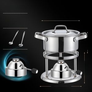 Inflatable Adjustable Individual Hot Pot Stove Gas Stove for Home Use Stainless Steel Chinese Style Cooking Utensils for Everyone